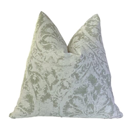 Amora soft green Damask Pillow