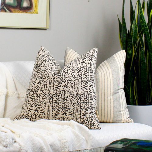 Atkins block print pillow