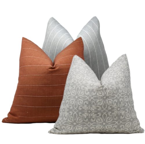 grey pillow combination