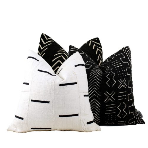 African Mud Cloth Throw Pillows and Covers