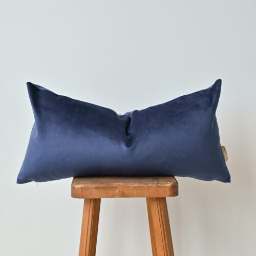 Indigo Blue Velvet Pillow Cover