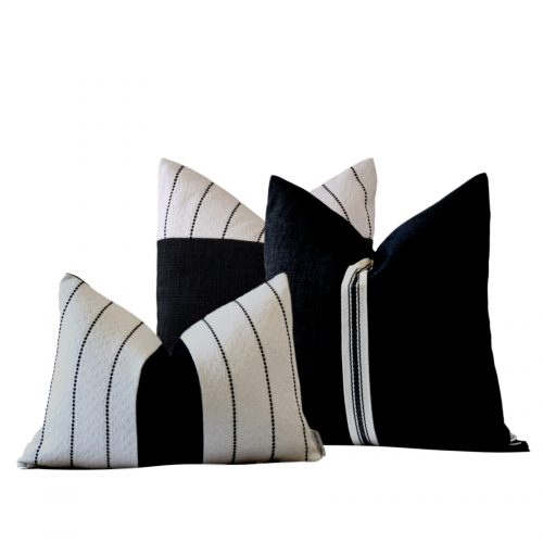 striped pillow cover