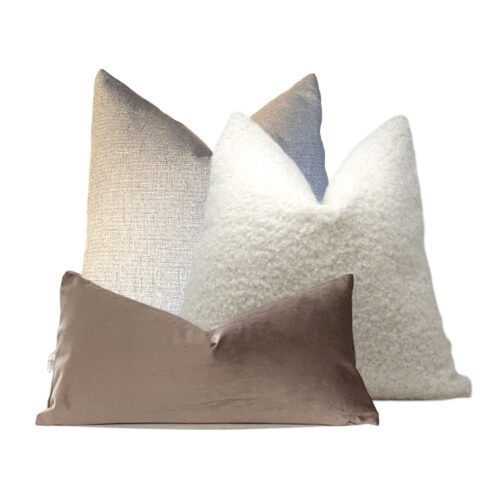 Zen | Taupe Velvet Pillow Cover