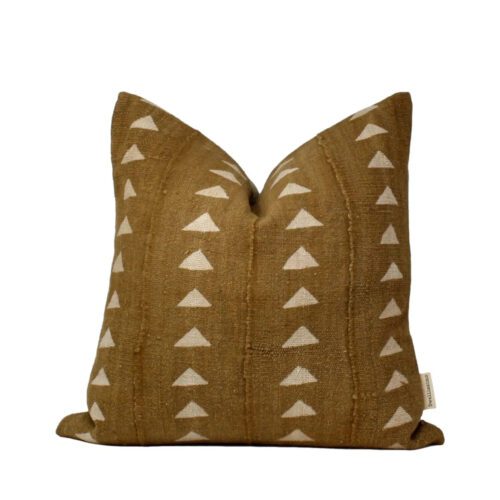 mustard mud cloth pillow