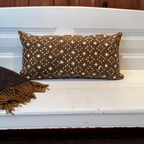 Rust Mud Cloth Pillow Cover