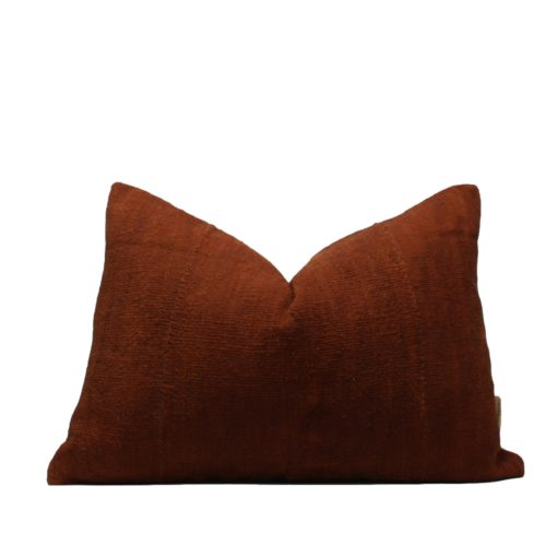 rust mud cloth pillow