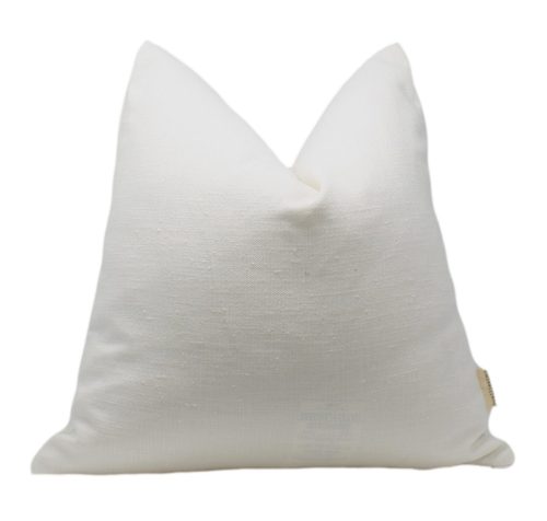 Solid Winter White Linen Blend Pillow Cover