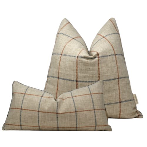 Dale Rustic Windowpane Check Pillow Cover