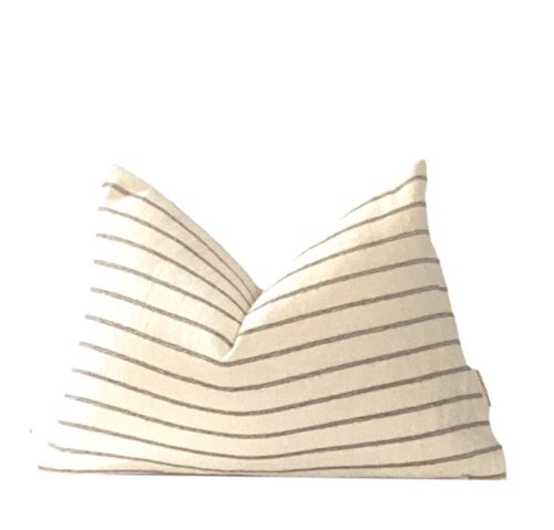 Taalia Cream and Black Stripe Pillow