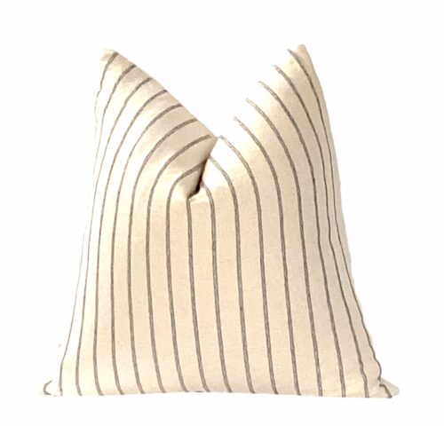 Taalia Cream and Black Stripe Pillow