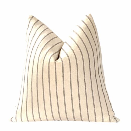 Taalia Cream and Black Stripe Pillow