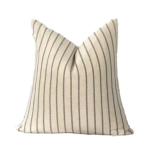 Taalia Cream Black Stipe Pillow