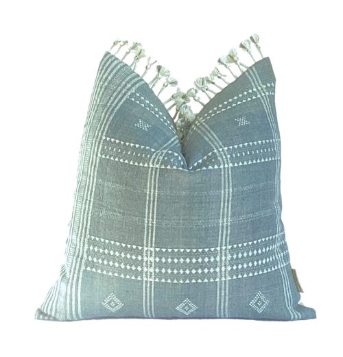 Diya | Sky Blue Handwoven Bhujodi Pillow Cover