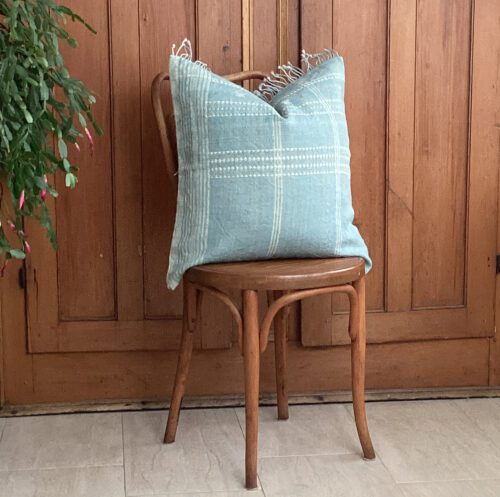 Blue Wool Bhujodi Pillow Cover