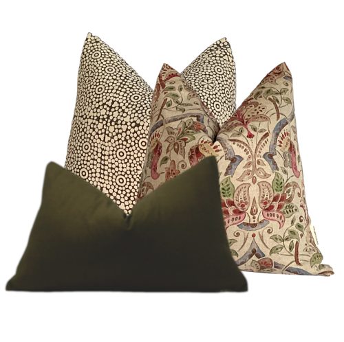 Nikki | Multi Coloured Jacobean Botanical Pillow Cover