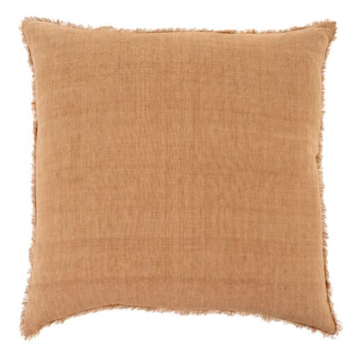 Malaga 24″ Light Brick Linen Pillow Cover