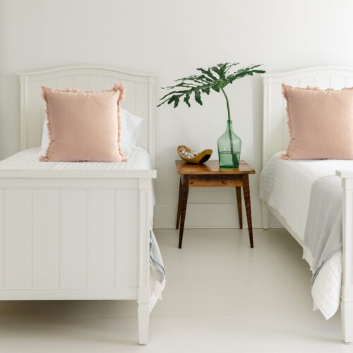 Blush Pink Linen Pillow