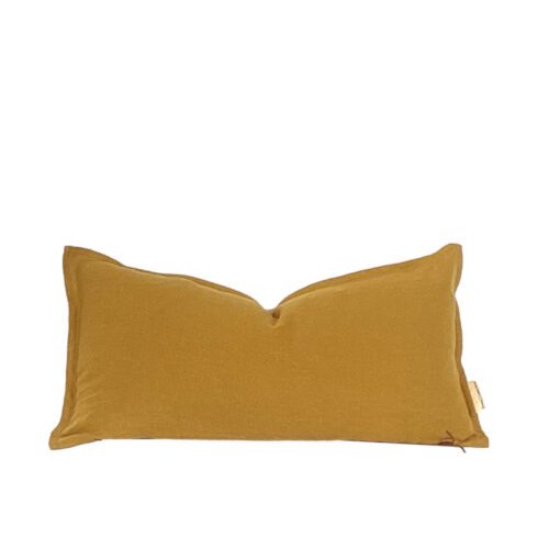 Avila Amber Flanged Linen Pillow Cover