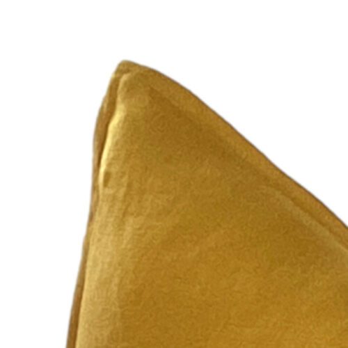 Avila Amber Flanged Linen Pillow Cover