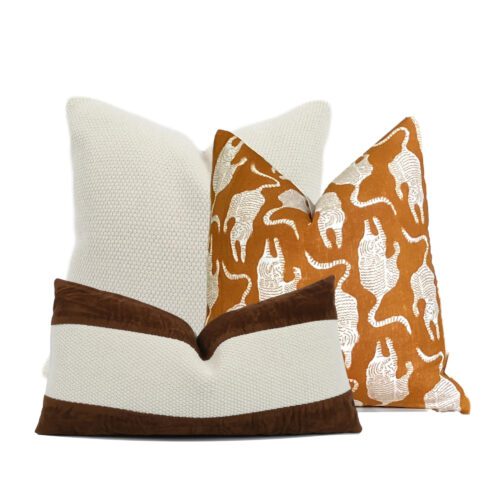 Ochre Tiger Throw Pillow Combo 290