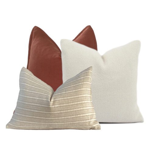 Meade Solid Off White Handwoven Pillow Cover