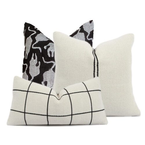 Mason Bengal Tiger Black and White Throw Pillow Combination