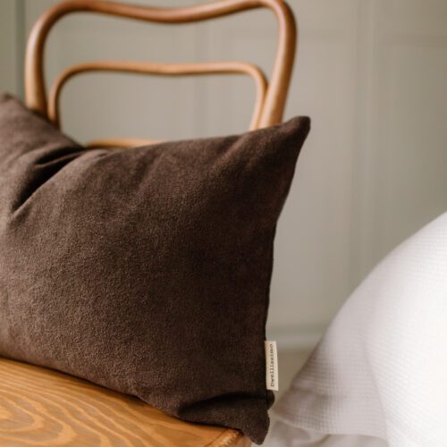 Coffee Faux Ultra Suede Pillow Cover