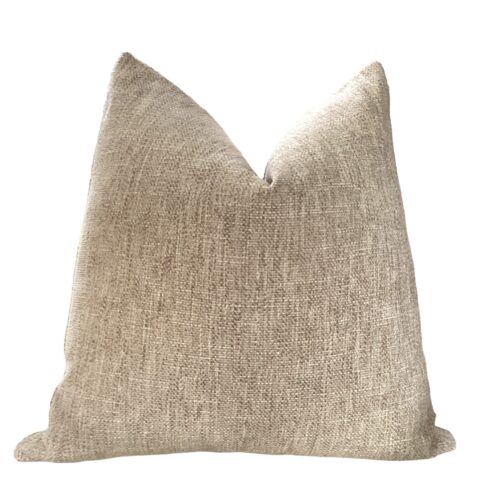 Moxie Oatmeal Tweed Textured Pillow Cover