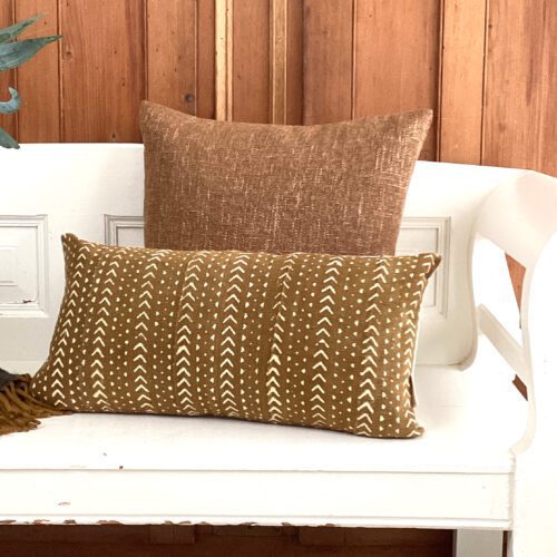 Spice Nubbly Woven Pillow