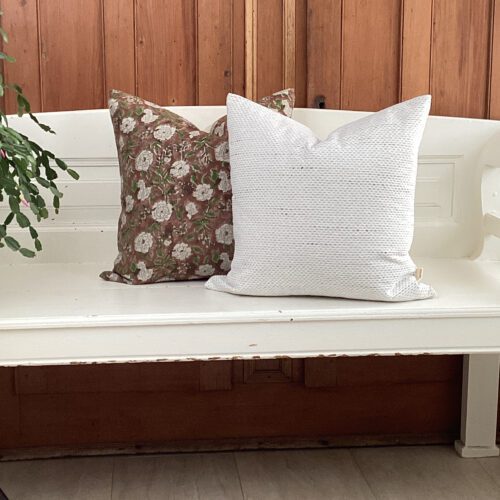 Ramona Cream and Taupe Tweed Pillow Cover