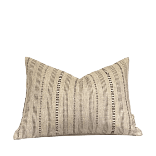 Colby | Ecru and Black Stripe Pillow Cover