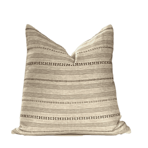 Colby | Ecru and Black Stripe Pillow Cover