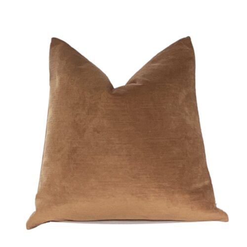 Bastille  Dark Mustard Textured Velvet Pillow Cover