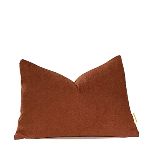 Layton Rust Faux Ultra Suede Pillow Cover