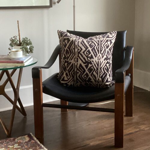 Antone Black geometric Pillow