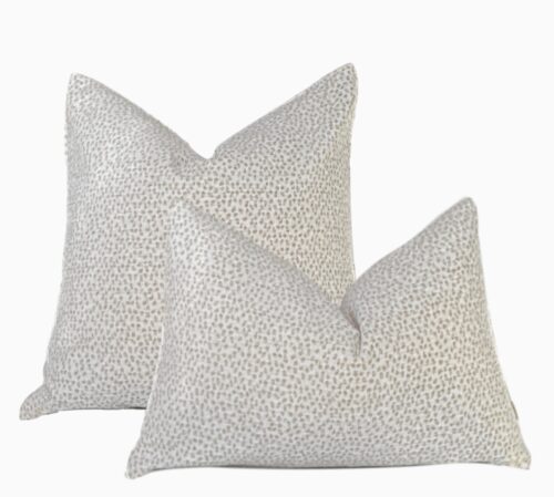 Alness Cream Leopard Print Pillow Cover