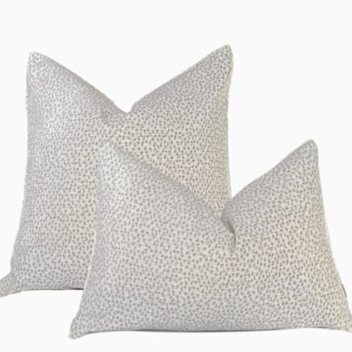 Alness Cream Leopard Print Pillow Cover