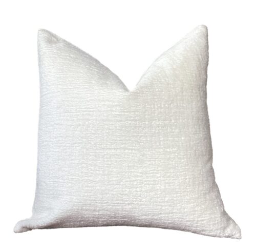 Cream Chenille Throw Pillow Cover