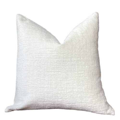 Cream Chenille Throw Pillow Cover