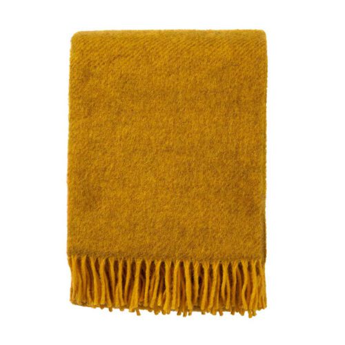 Klippan gotland yellow wool throw