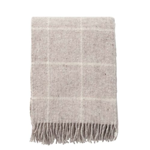 Klippan Vinga Island Oatmeal Check throw