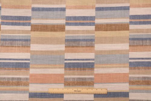 Parallel Blue Taupe Stripe Pillow Cover