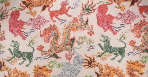 Colourful Himalayan Dragon Pillow Cover